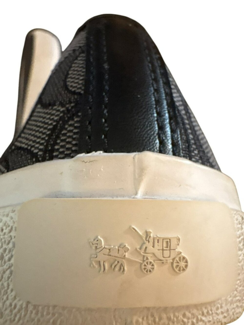 Coach Empire Low-Top Black Signature Canvas Sneakers Size US 8B - Picture 7 of 11